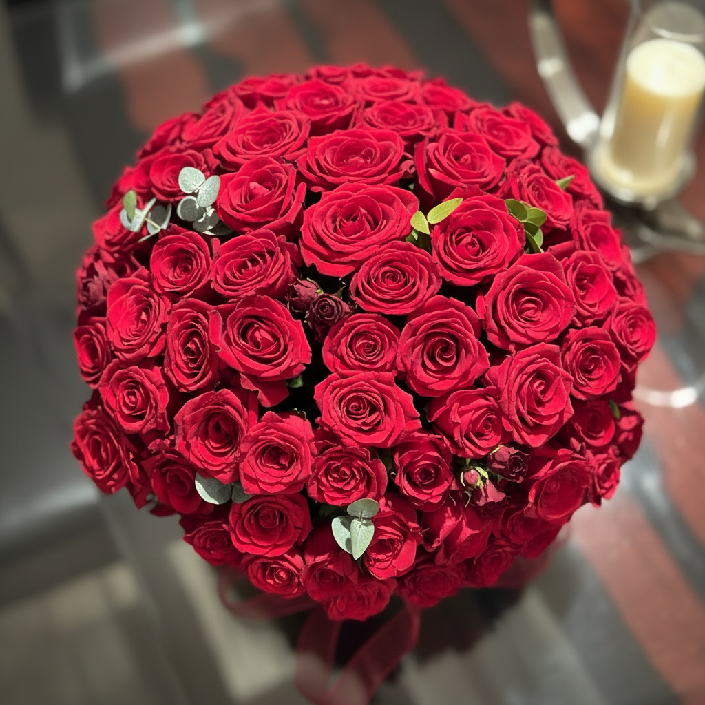 Better in Red - 75 Red Roses