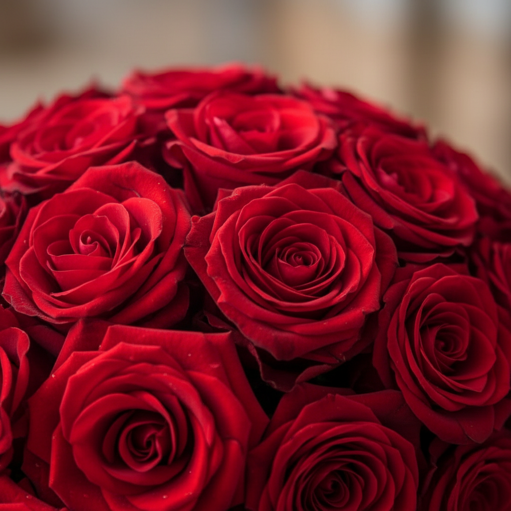 Jarrón Pasión 50 Rosas rojas 