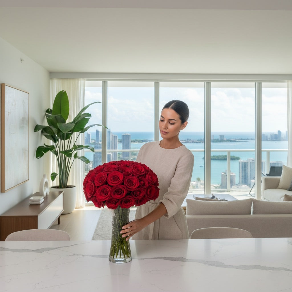 Passion Vase 50 Red roses